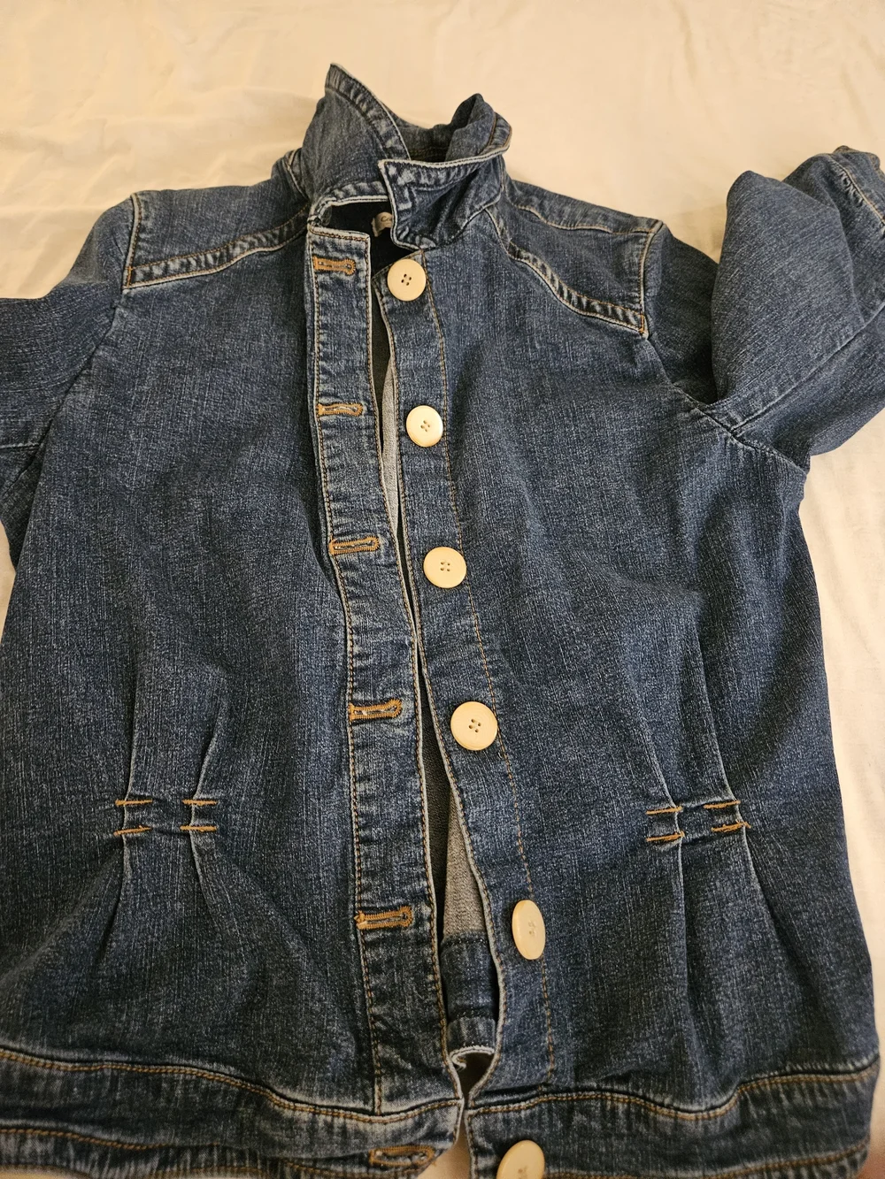 Coldwater Creek Kids Dark Denim Jacket with Contrast Buttons